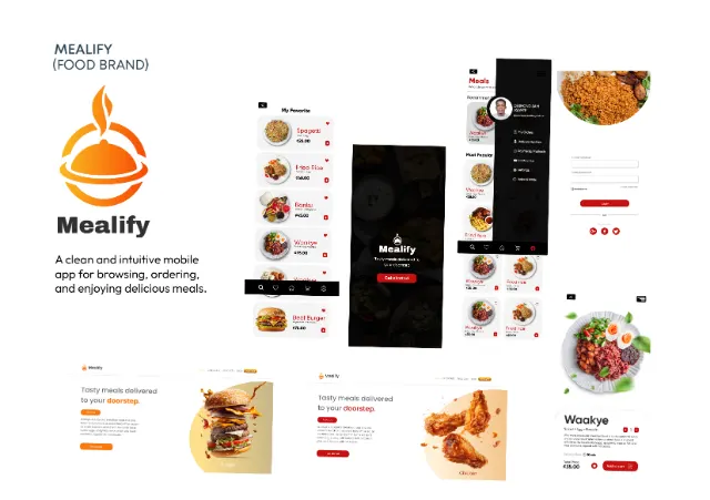 Mealify app UI